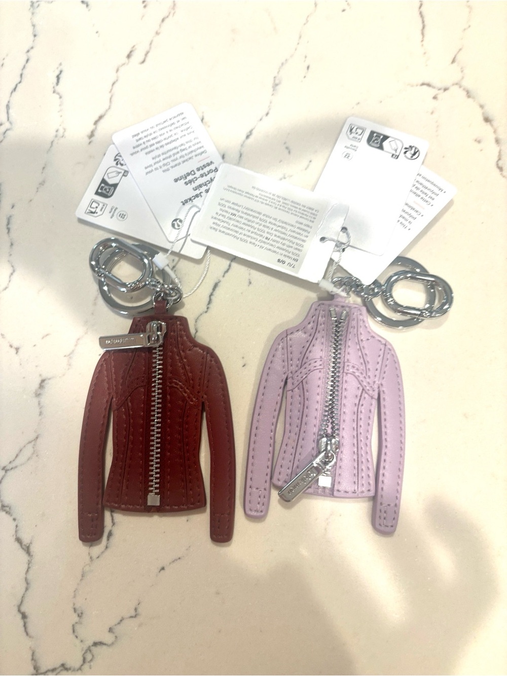 lululemon Define Jacket Keychain w/ Silver Hardware—with Real Zipper NWT